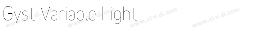 Gyst Variable Light字体转换